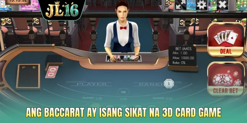 Ang Baccarat ay isang sikat na 3D card game