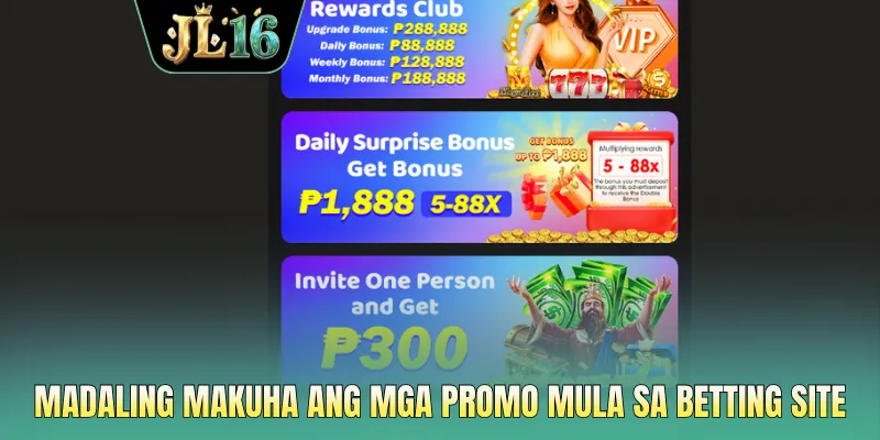 Madaling makuha ang mga promo mula sa betting site