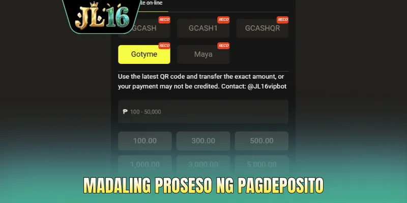 Madaling proseso ng pagdeposito