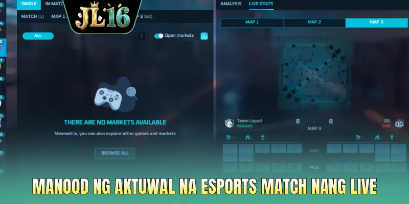 Manood ng aktuwal na esports match nang live