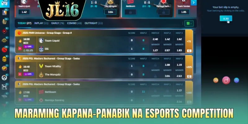 Maraming kapana-panabik na esports competition