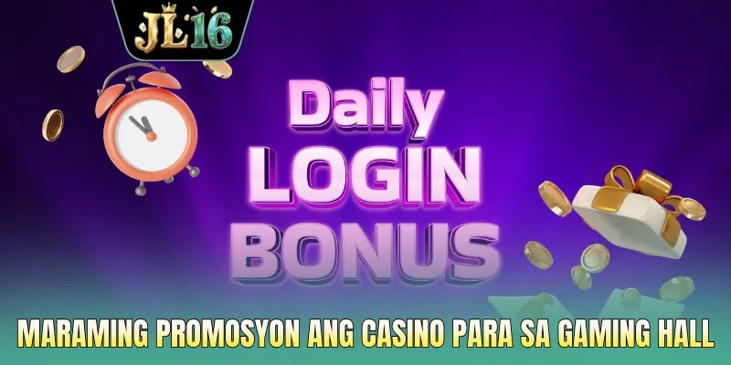 Maraming promosyon ang casino para sa gaming hall