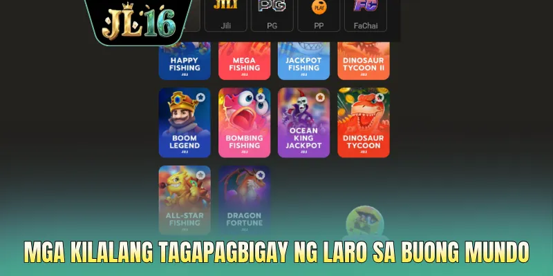 Mga kilalang tagapagbigay ng laro sa buong mundo
