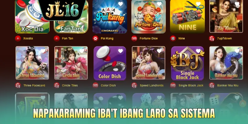Napakaraming iba't ibang laro sa sistema