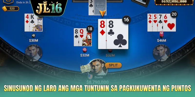 Sinusunod ng laro ang mga tuntunin sa pagkukuwenta ng puntos
