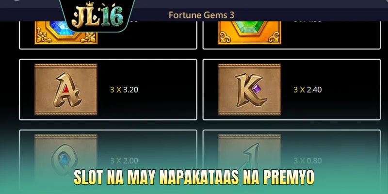 Slot na may napakataas na premyo